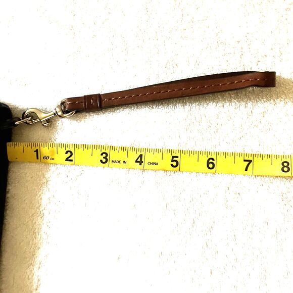 Coach Ashley Handbag Clutch Wristlet Mahogany Brown Pleated Leather Purse F13734 - Picture 9 of 16